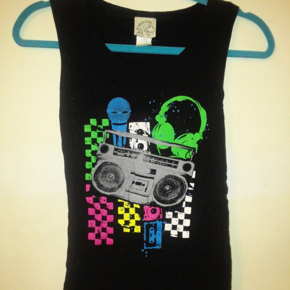 Hybrid Tees Tops - Colorful Music Tank Top (Large)